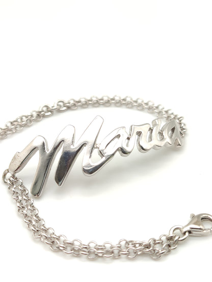 Silver bracelet with name Maria