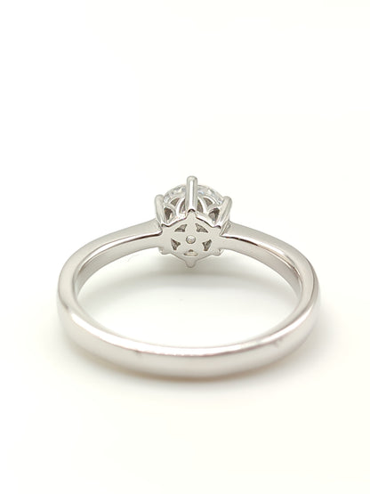 Solitaire silver solitaire ring