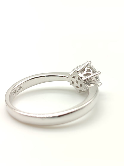 Solitaire silver solitaire ring