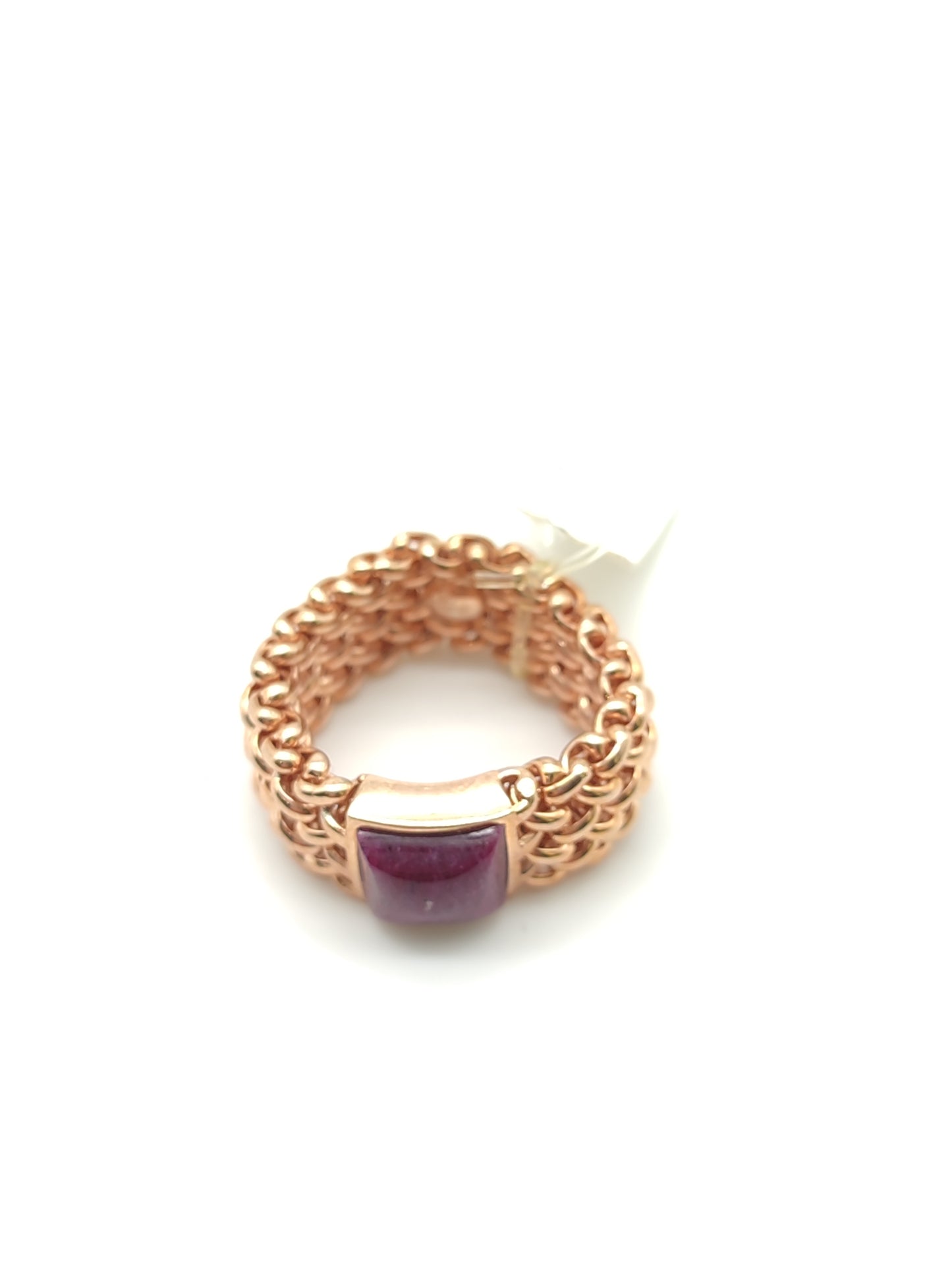 Chicco ring in gilded silver with ruby ​​root
