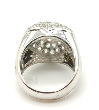 Pavan Jewelry - White gold ring with heart-shaped zircons