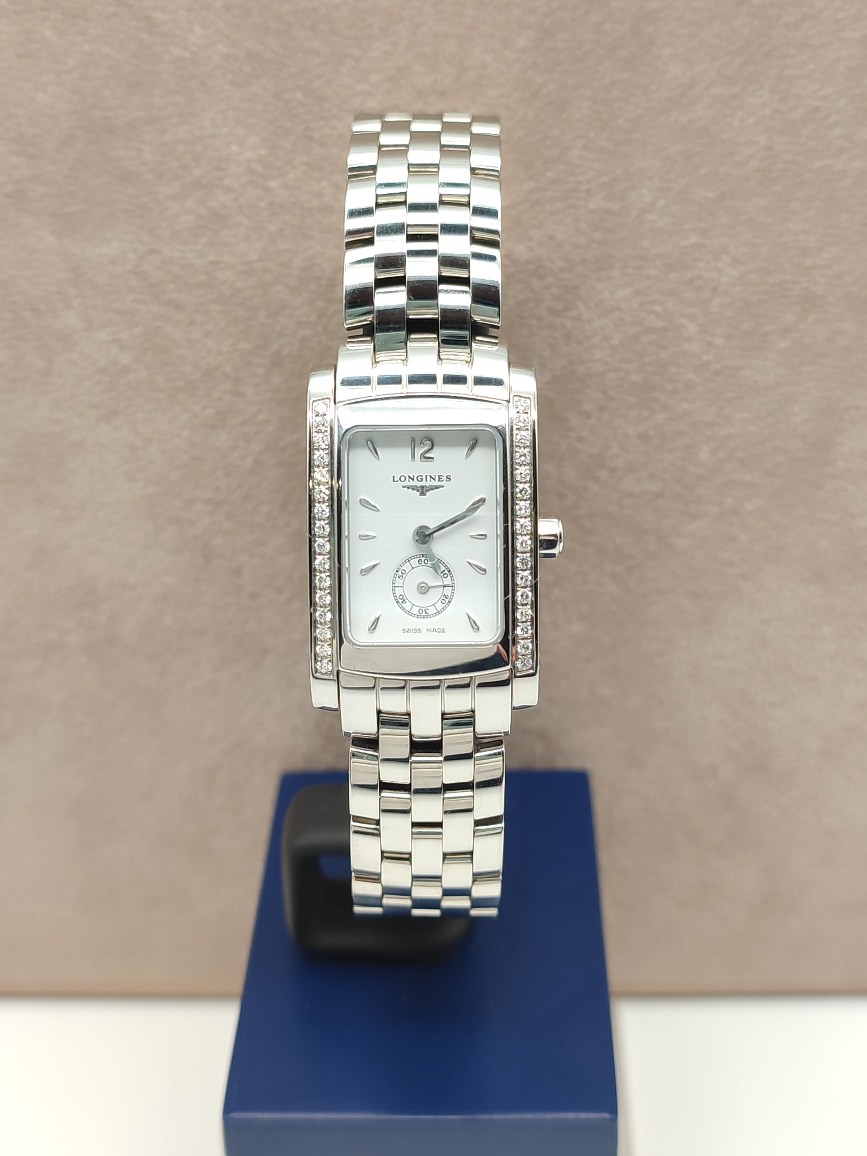 Longines Dolce vita in steel with diamonds