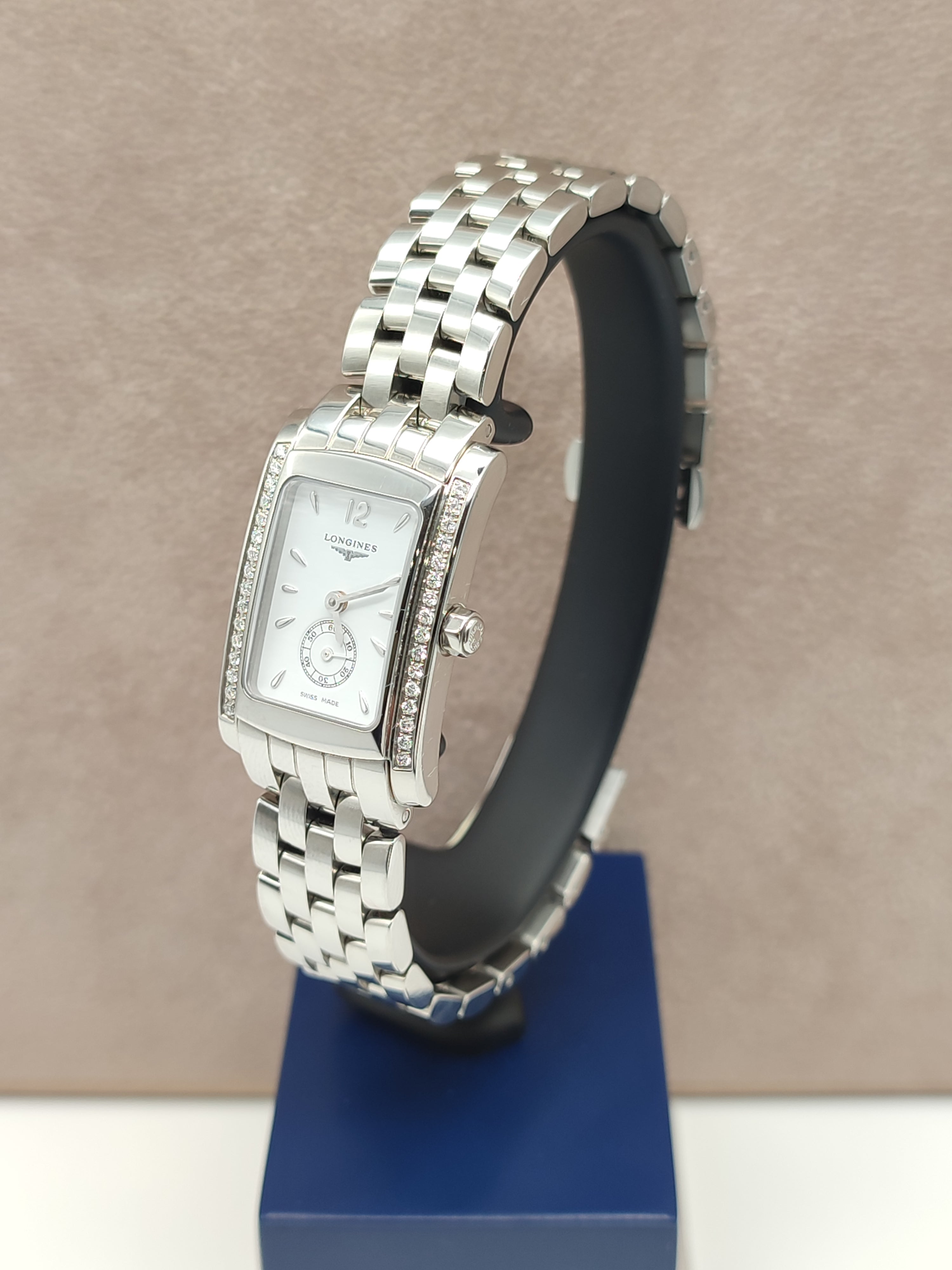 Longines Dolce vita in steel with diamonds