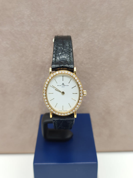 Baume &amp; Mercier lady in gold with diamonds