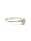 Pavan - Gold solitaire ring with pavé diamonds 0.10ct