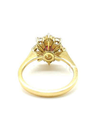 Pavan - Anello in oro con rubino e diamanti
