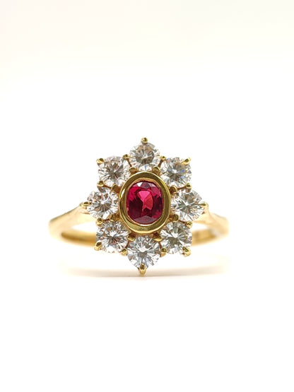 Pavan - Anello in oro con rubino e diamanti