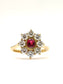 Pavan - Gold ring with ruby ​​and diamonds
