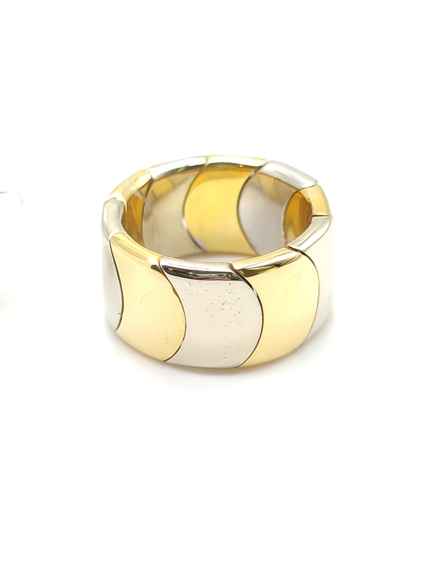 Pavan - Semi-rigid gold ring with diamonds
