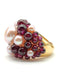 MiMì - Gold band ring with pearls and amethysts