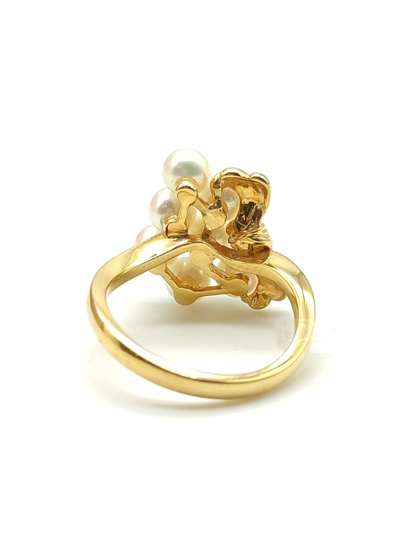 Mikimoto - Anello in oro fiocco con perle giapponesi