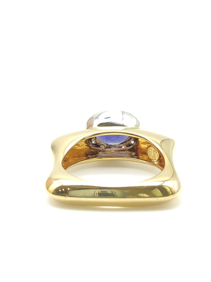 Pavan - Anello in oro con Iolite e diamanti