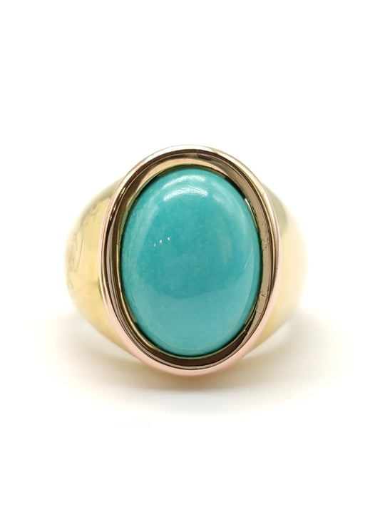 Gold ring with turquoise