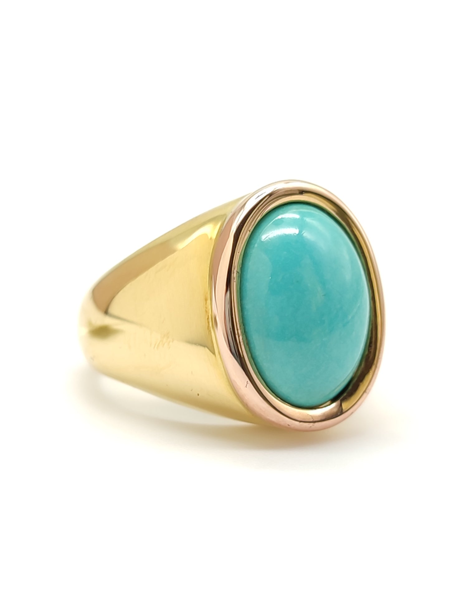Pavan - Gold ring with turquoise