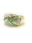 Pavan - Gold ring with emeralds and diamonds