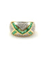Pavan - Gold ring with emeralds and diamonds