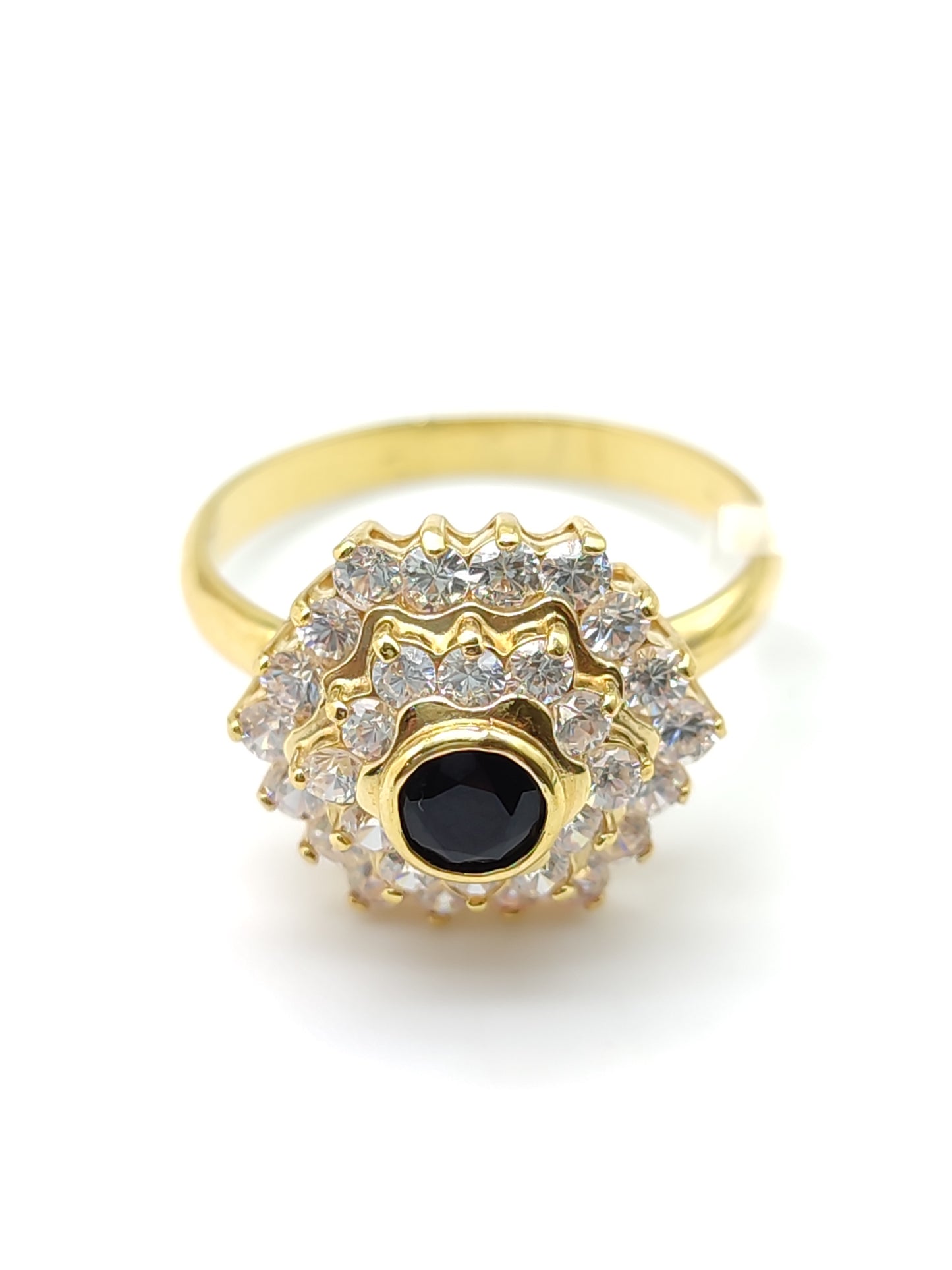 Pavan - Gold ring with zircons and sapphire