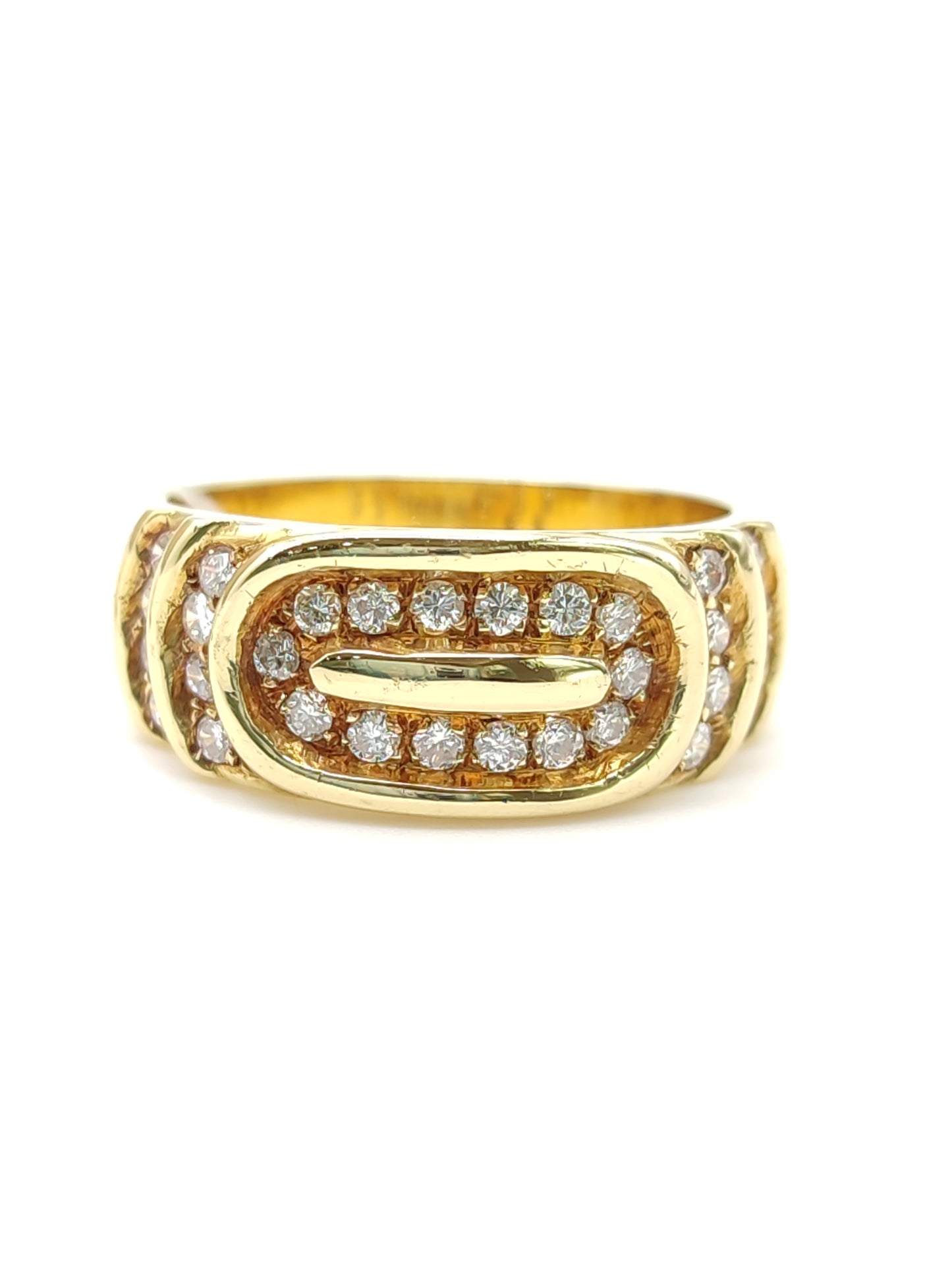 Pavan - Anello in oro a fascia con diamanti
