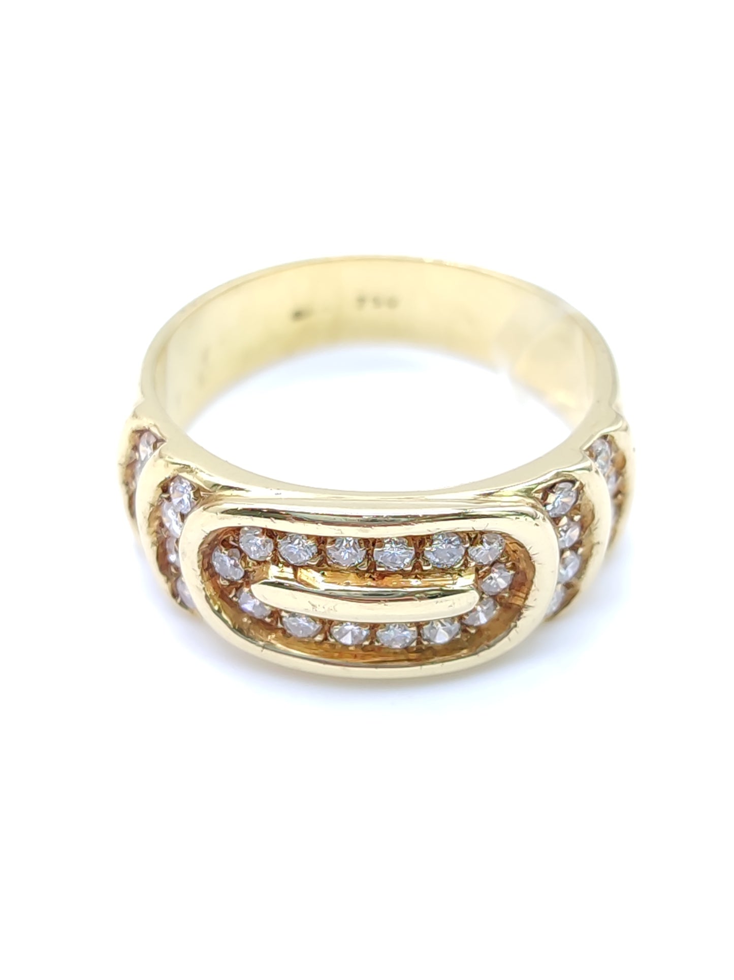 Pavan - Gold band ring with diamonds
