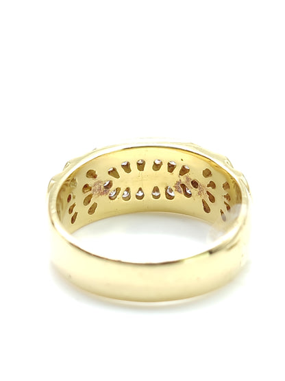 Pavan - Anello in oro a fascia con diamanti
