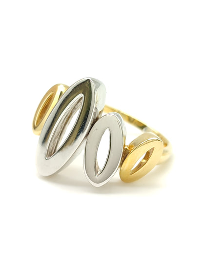 Pavan - Gold ring with geometric shapes