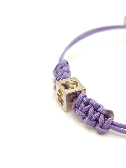 Lebebé purple rope silver bracelet
