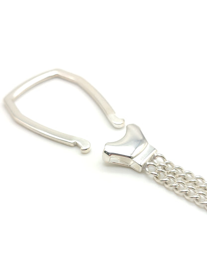 Silver key ring with heart