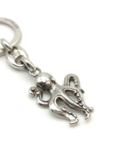 Octopus silver key ring