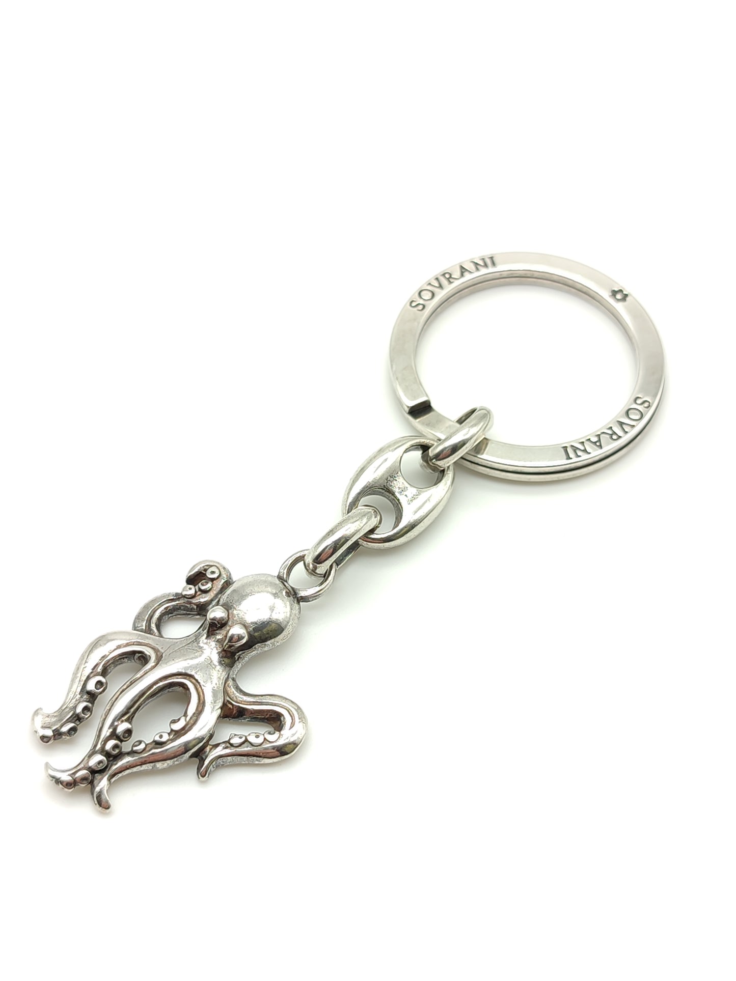 Octopus silver key ring