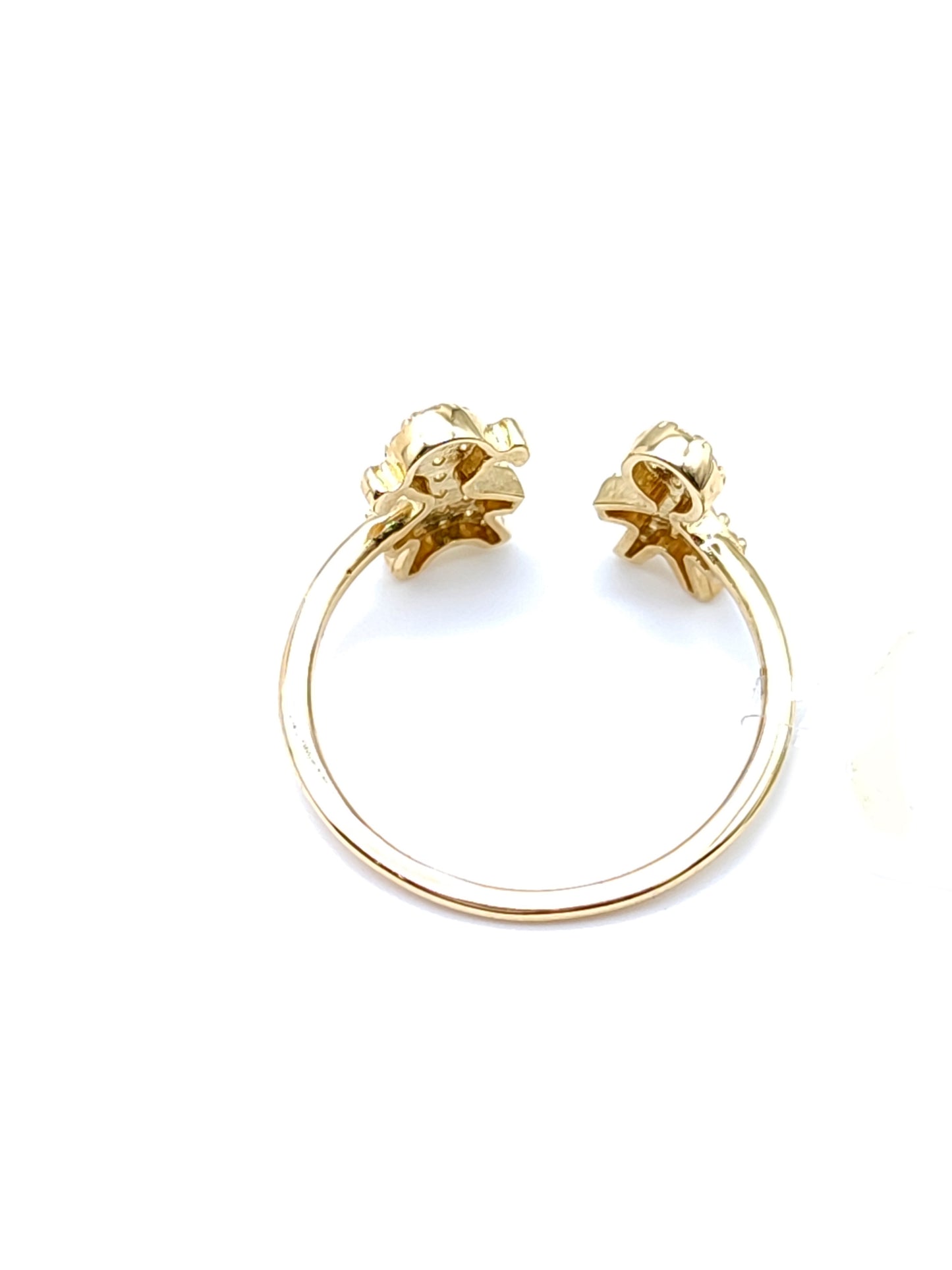 Gold ring with zircons for girls and boys ♡