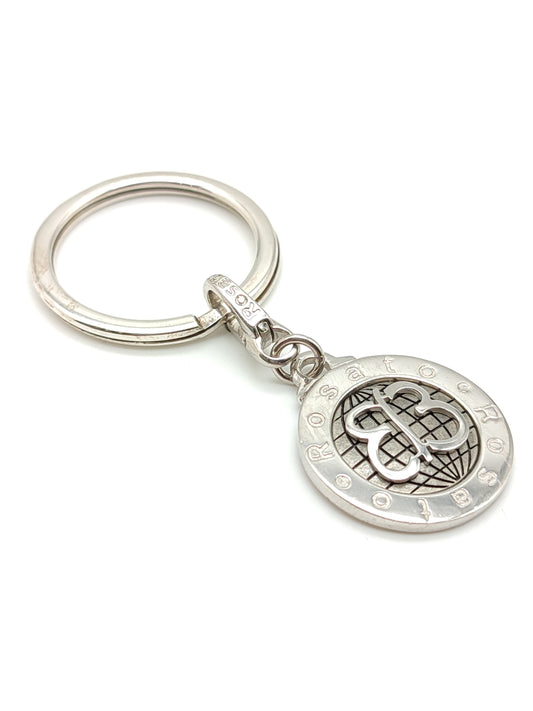 Silver key ring with butterfly