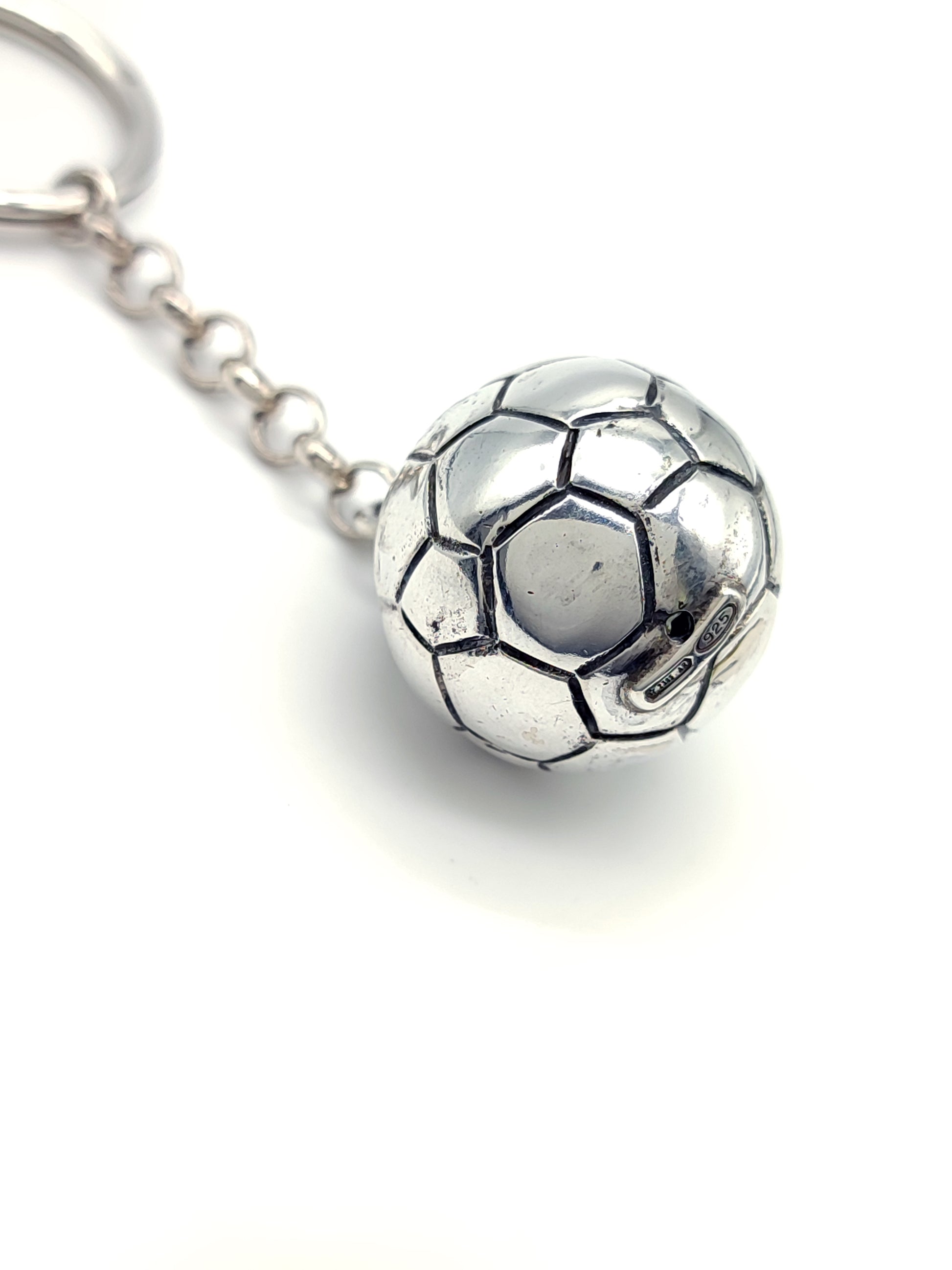Portachiavi in argento con pallone da calcio – Gioielli Pavan