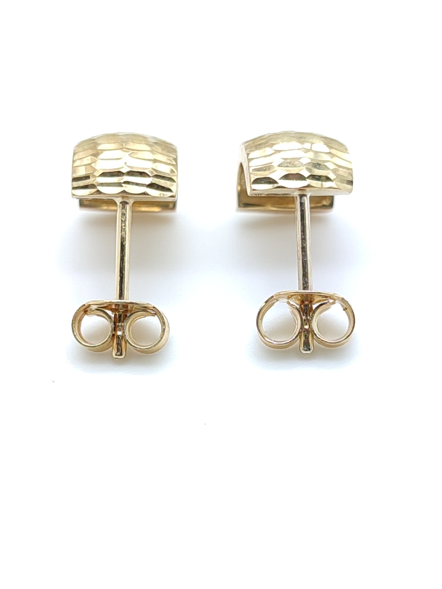 Gold half moon lobe earrings