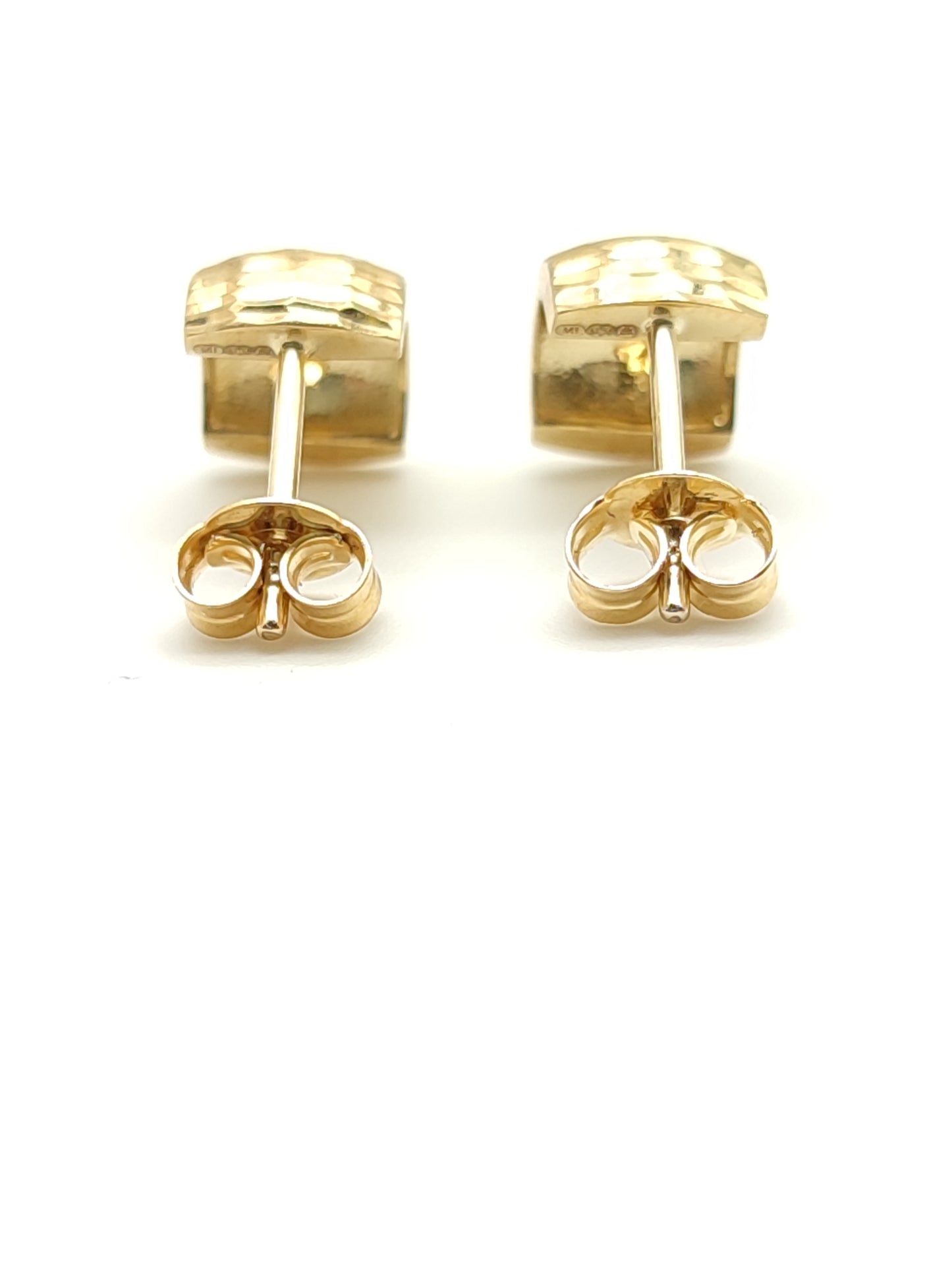 Gold half moon lobe earrings