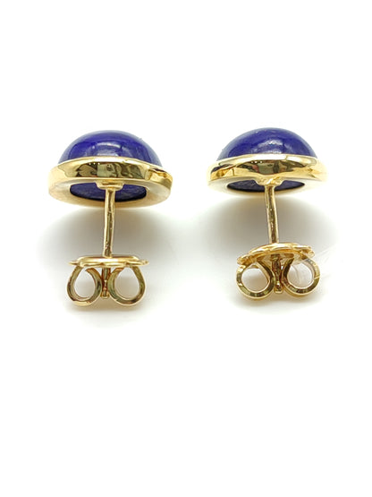 Stud earrings with lapis lazuli