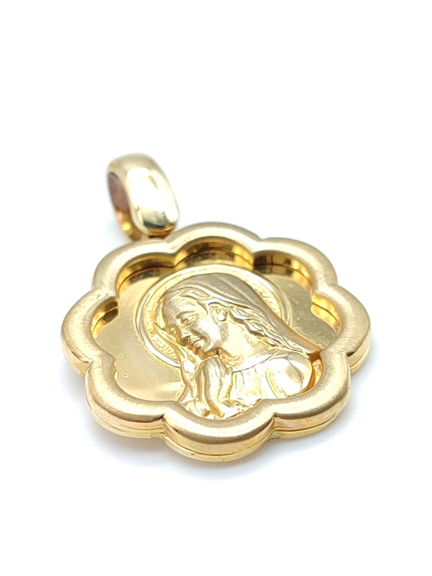 Massive Madonna gold pendant