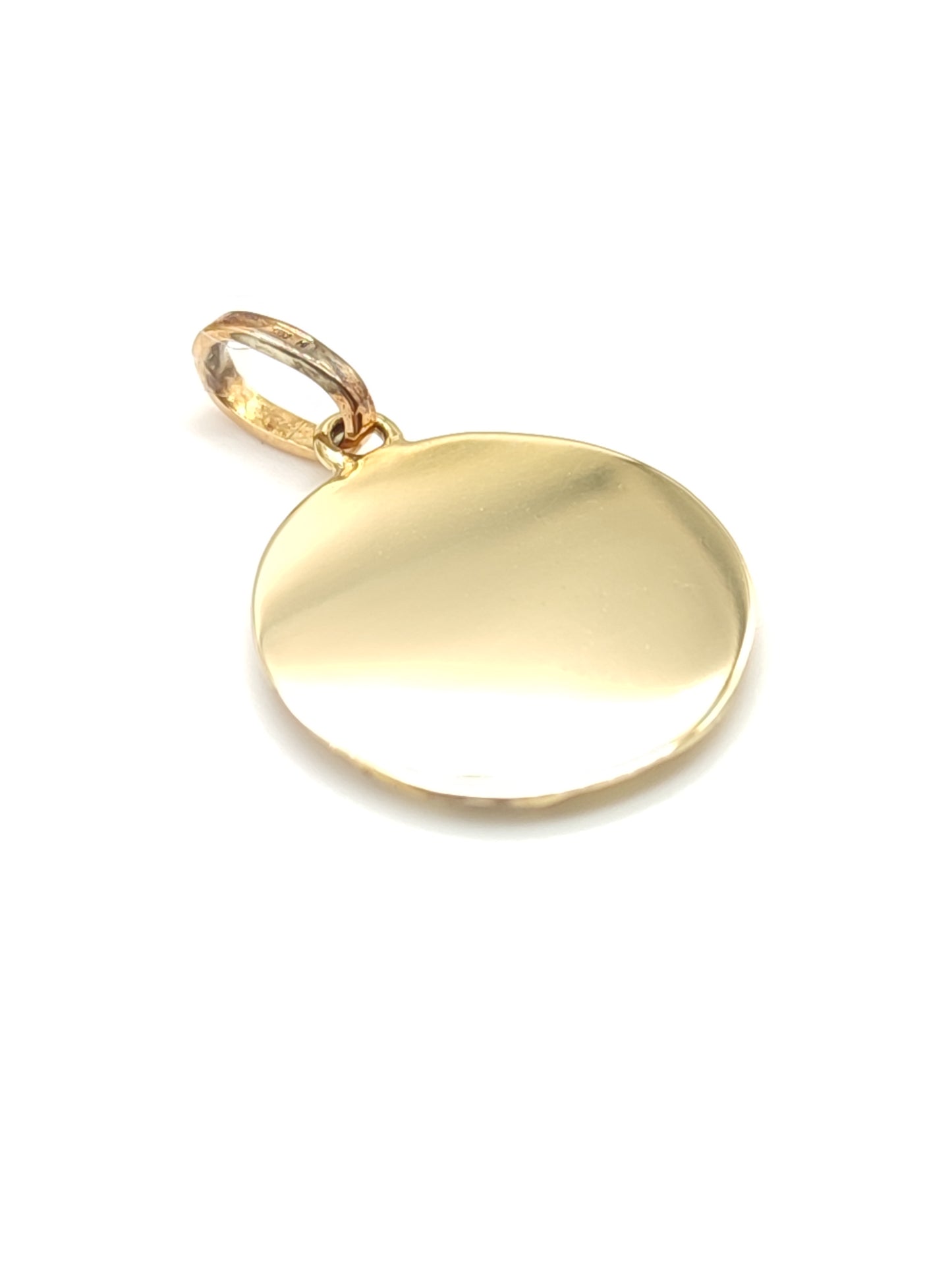 Madonna low relief gold pendant