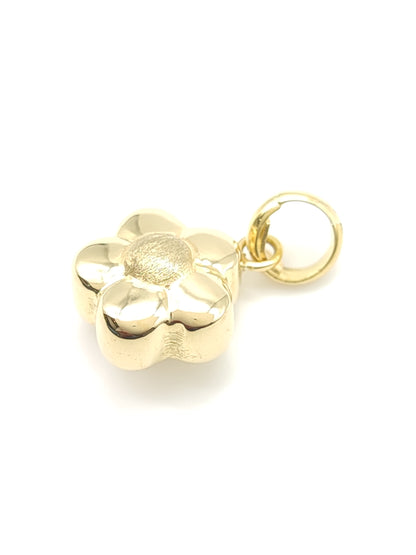 Gold domed flower pendant