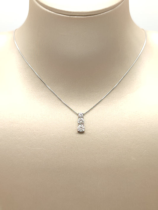 Trilogy gold necklace with 0.51ct diamonds