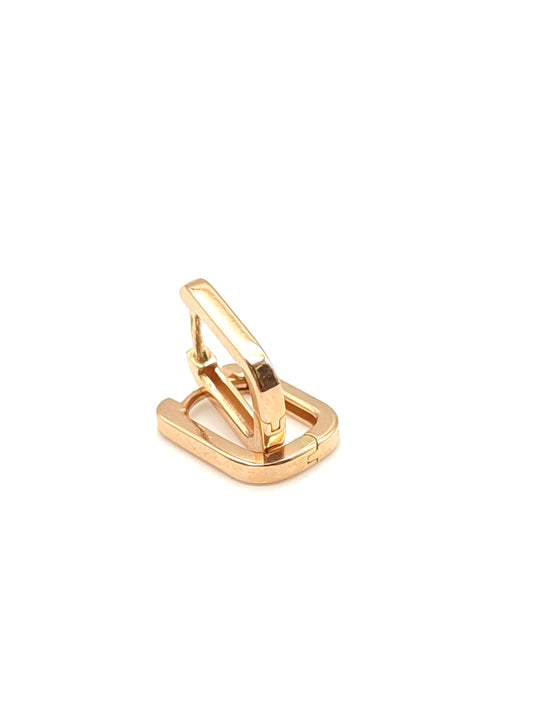 Rose gold snap earrings