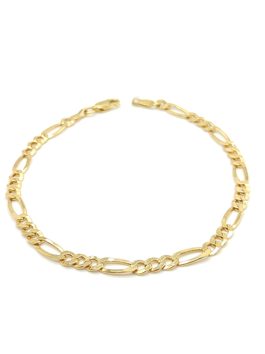 Figaro mesh gold bracelet