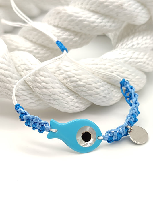 Sea fish bracelet with nautical line