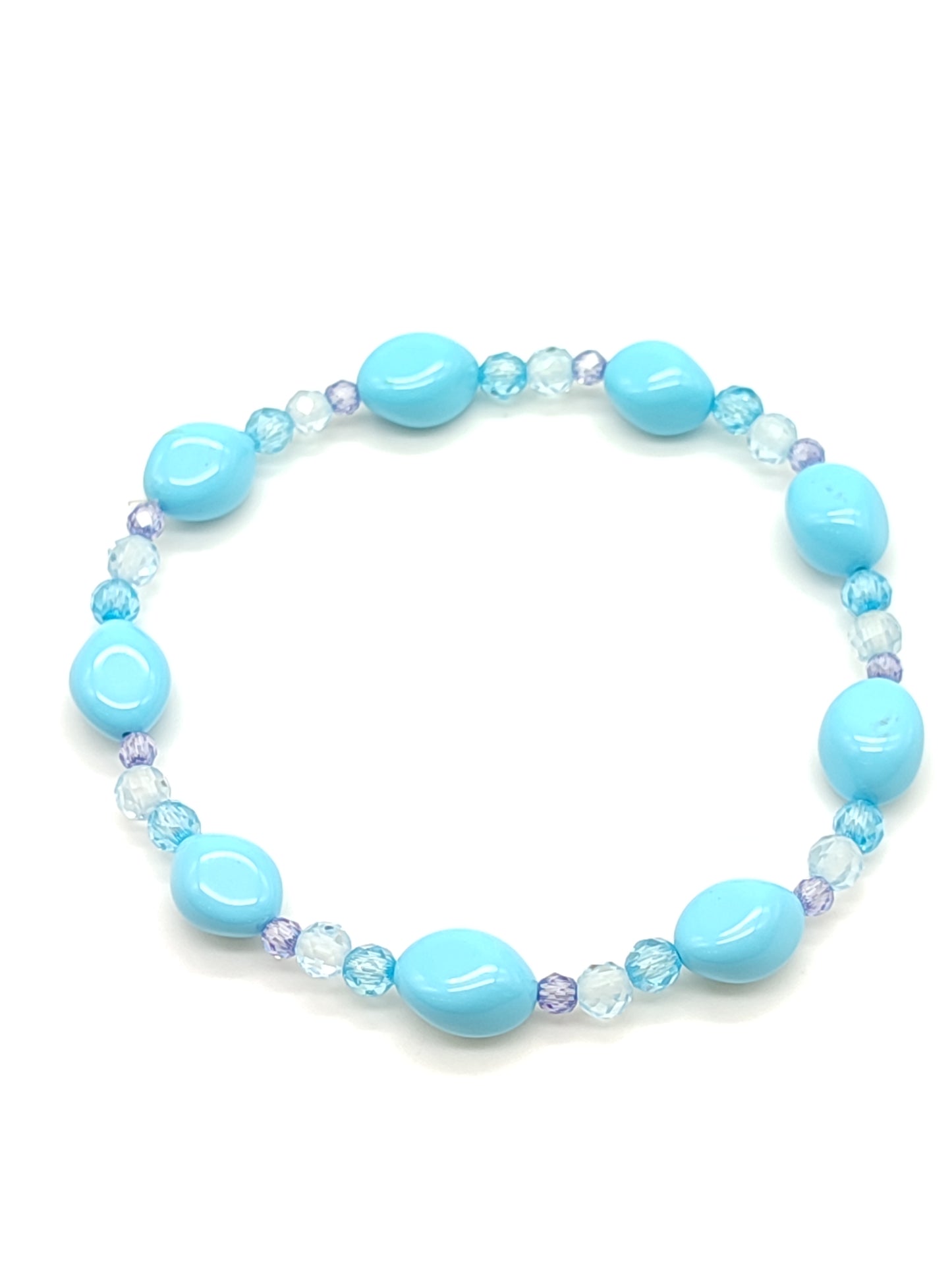 Sea bracelet with turquoises and zircons