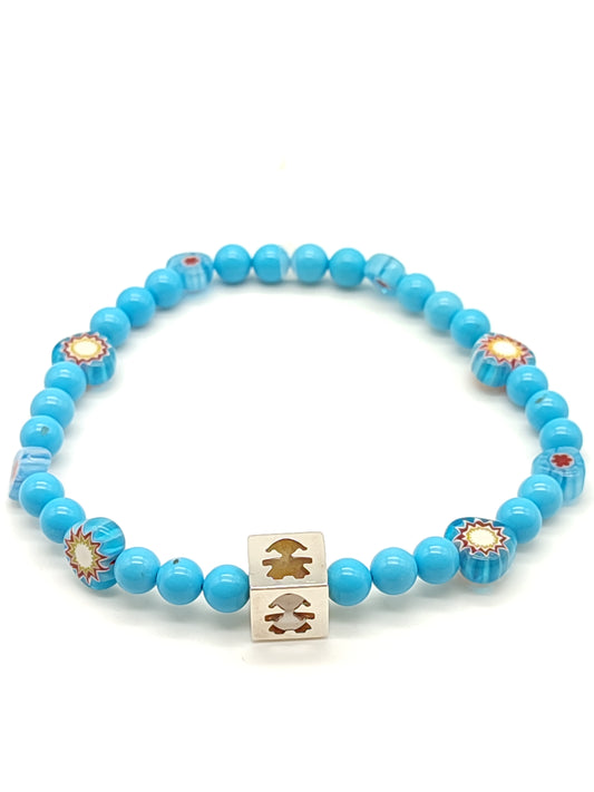 LeBebè sea bracelet with patterned turquoises