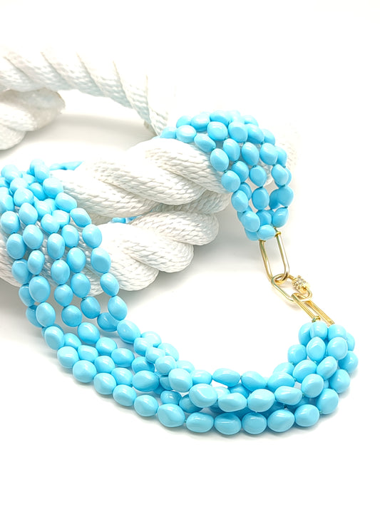 Multi-strand turquoise necklace