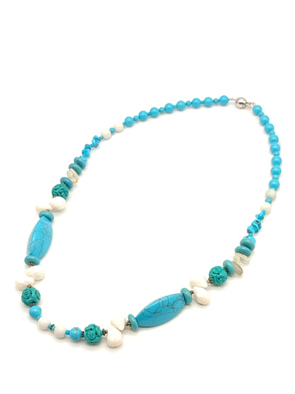 Sea choker with turquoise and agate