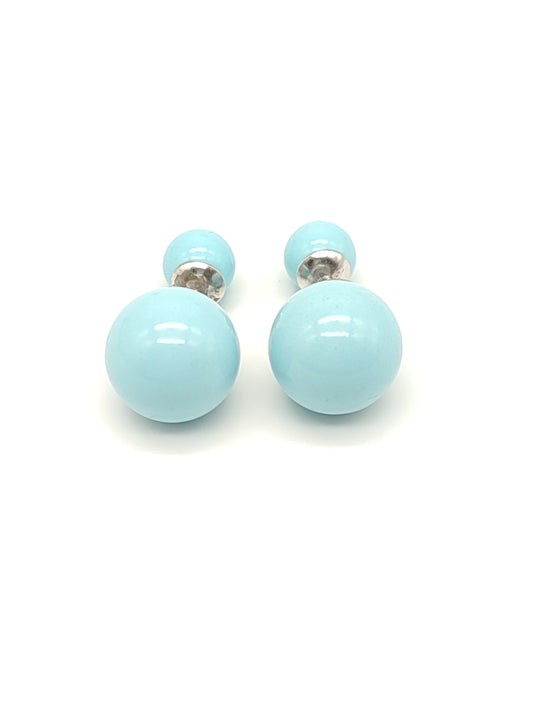 Turquoise paste silver earrings