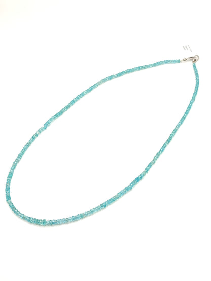 Silver necklace with apatite
