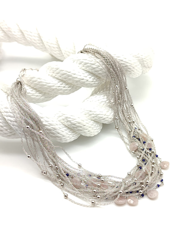 Girocollo Girocollo in argento con zaffiri blu - Gioielli Pavan
