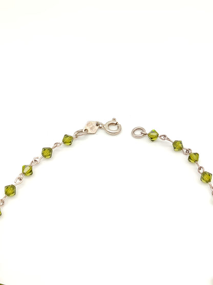 Anklet with colored zircons
